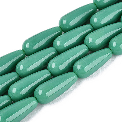 Opaque Glass Beads Strands GLAA-Q113-03A-C03-1