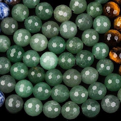 Chakra Theme Natural Red Rainbow Jasper & Yellow Aventurine & Tiger Eye & Green Aventurine & Blue Spot Stone & Lapis Lazuli & Amethyst Beads Strands G-F668-14-8mm-1