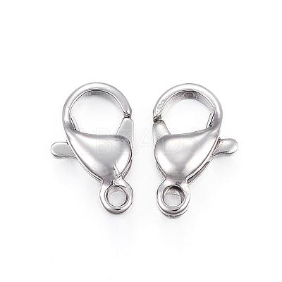 304 Stainless Steel Lobster Claw Clasps STAS-H353-C-02-1