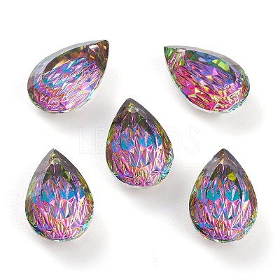 Embossed Glass Rhinestone Pendants GLAA-J101-05A-001VO-1