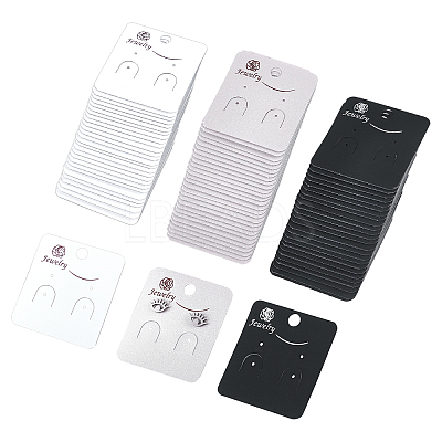 150 Pcs 3 Colors PVC Earring Card Holder for Earring Display CDIS-CA0001-07-1