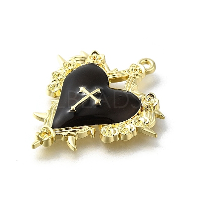 Alloy Black Enamel Gothic Style Pendants PALLOY-R157-06G-06B-1