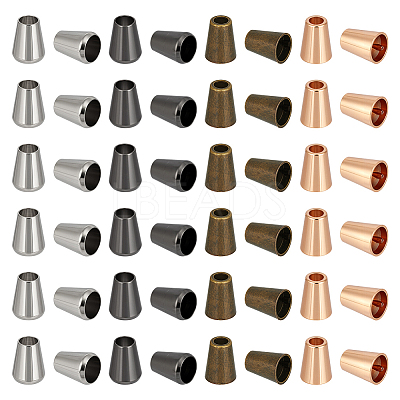 80Pcs 4 Colors Zinc Alloy Cord End BUTT-BC0001-16A-1