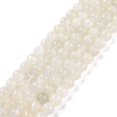 Natural White Moonstone Beads Strands G-F306-05AB-8mm-1