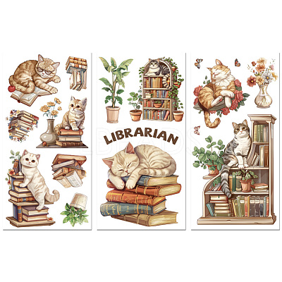 3 Sheets 3 Styles PVC Waterproof Decorative Stickers DIY-WH0404-126-1