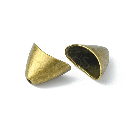 Tibetan Style Alloy Triangle Apetalous Bead Cones TIBE-5212-AB-FF-1