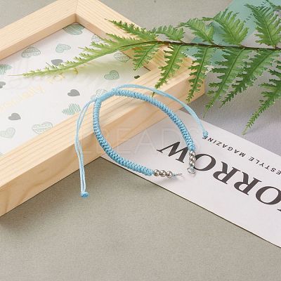 Adjustable Braided Polyester Cord Bracelet Making AJEW-JB00849-02-1