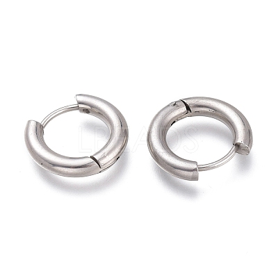 Tarnish Resistant 201 Stainless Steel Huggie Hoop Earrings EJEW-L256-05B-P-1