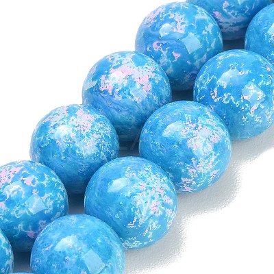 Baking Paint Glass Beads Strands GL-CBA8F4B-02J-1