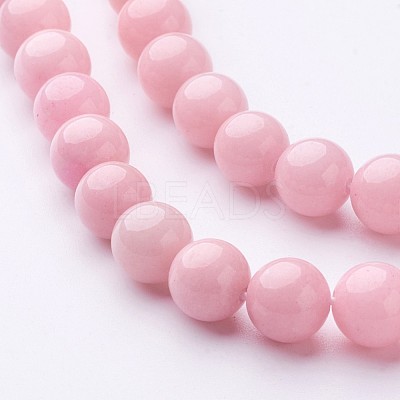 Natural Dyed Yellow Jade Gemstone Bead Strands G-R271-10mm-Y-M-1