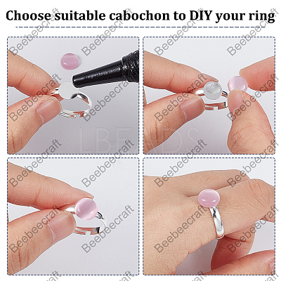 60Pcs 3 Colors Adjustable Brass Finger Rings Components KK-BBC0005-39-1