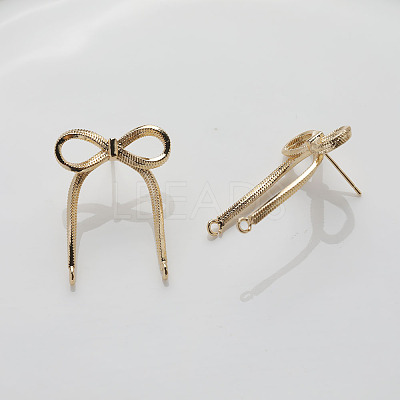Brass Stud Earring Finding KK-U061-14B-G-1
