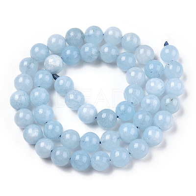 Dyed Natural Quartz Round Bead Strands G-R173-8mm-03-1