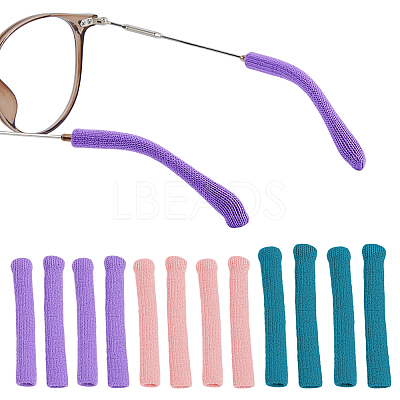 12 Pairs 3 Colors Plush Cloth Eyeglasses Ear Grip AJEW-FH0006-86-1