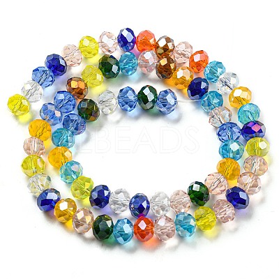 Glass Beads Strands EGLA-A034-M8mm-61-1