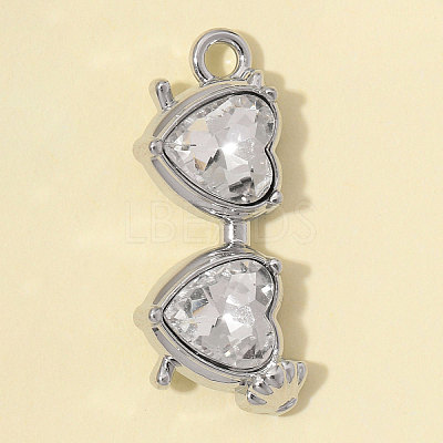 Zinc Alloy with Glass Pendants GL-OY001-09P-1
