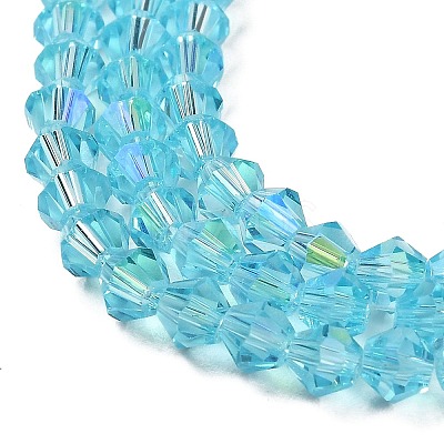 Transparent Electroplate Glass Beads Strands LS-EGLA-A039-T3mm-L20-1