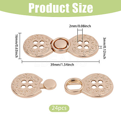 Zinc Alloy Snap Lock Clasps FIND-WH0149-96KCG-1