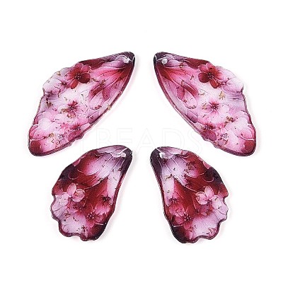 Transparent Epoxy Resin Pendants RESI-T057-30A-1