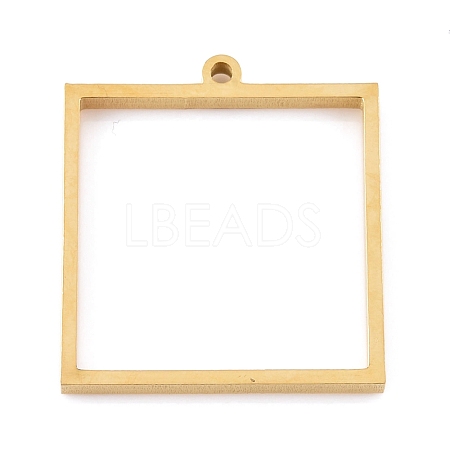 Ion Plating(IP) 304 Stainless Steel Open Back Bezel Pendants STAS-K208-02G-1