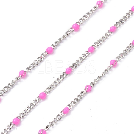 304 Stainless Steel Enamel Curb Chains CHS-P013-01P-07-1