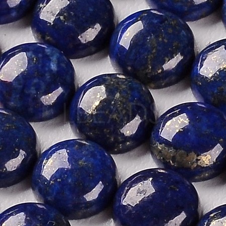 Dyed Natural Lapis Lazuli Gemstone Dome/Half Round Cabochons X-G-J330-06-6mm-1