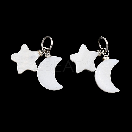 Natural Shell Pendants PALLOY-JF05787-1