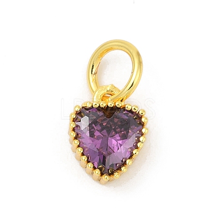 Brass Micro Pave Cubic Zirconia Pendants KK-H204-01G-03-1