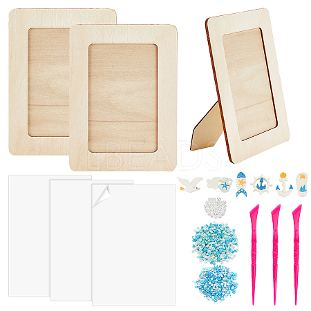 DIY Ocean Theme Photo Frame Making Kit DIY-OC0010-13-1