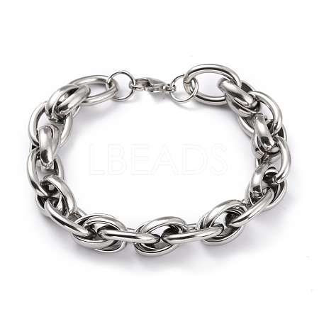 Tarnish Resistant 304 Stainless Steel Rope Chain Bracelets BJEW-I293-10P-1