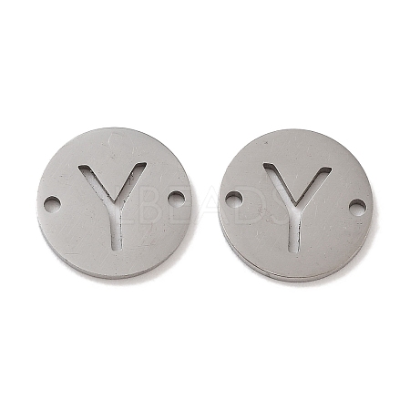Non-Tarnish 201 Stainless Steel Hollow Flat Round Links FIND-R149-03Y-P-1