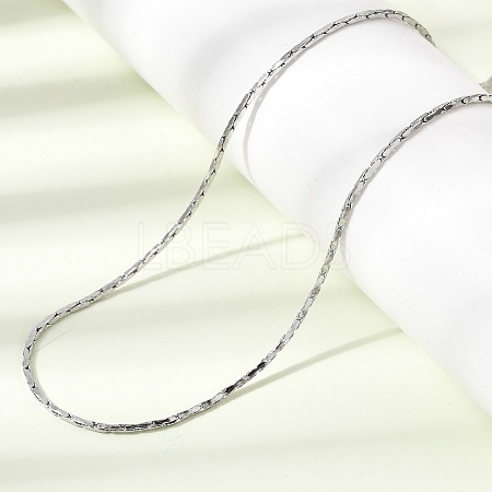 1.3MM 304 Stainless Steel Boston Link Chains Necklaces for Women Men NJEW-Z115-12P-01-1