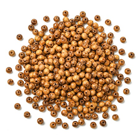 400Pcs Round Natural Wood Beads WOOD-YW0001-58F-1