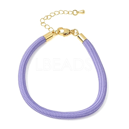 Braided Round Polyester Cord Bracelet Makings FB-CBAEDA0-01G-33-1