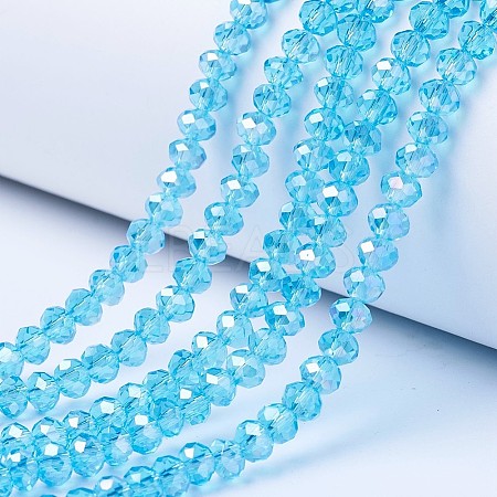 Electroplate Glass Beads Strands LS-EGLA-A044-T8mm-B08-1