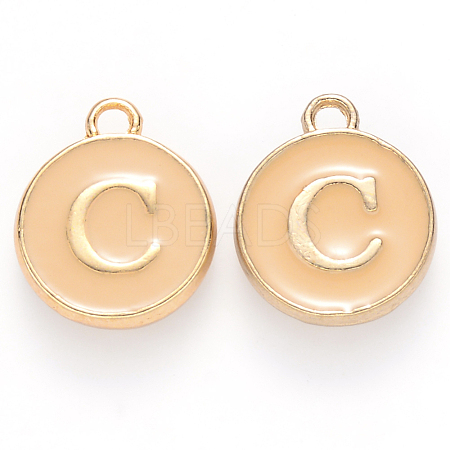 Golden Plated Alloy Enamel Charms ENAM-S118-06C-1