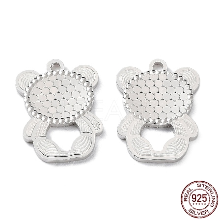 Rhodium Plated 925 Sterling Silver Pendants STER-C003-12P-1