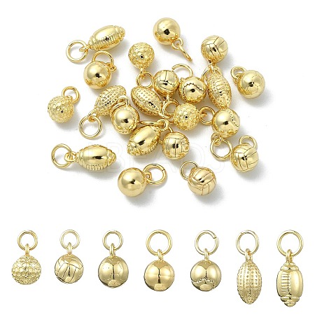 21Pcs 7 Styles Brass Pendants KK-CJ0005-83-1