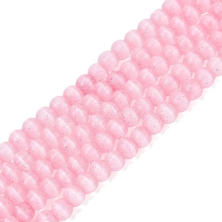 Glass Imitation Cat Eye Beads Strands GLAA-N075-01A-07-1