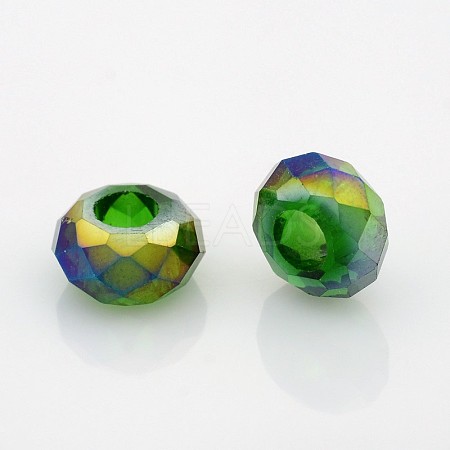 AB Color Plated Electroplate Glass Beads GPDL-J028-AB18-1