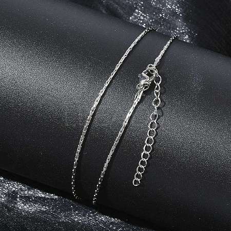 1.2MM 304 Stainless Steel Boston Link Chain Necklaces NJEW-D328-01P-02-1