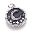 Brass Micro Pave Cubic Zirconia Pendants KK-O113-04P-A-1