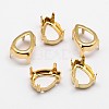 Flat Teardrop Brass Sew on Prong Settings KK-N0084-A02-18x25G-1