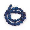 Electroplated Natural Lava Rock Bead Strands G-E497-B-05-2