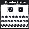 20Pcs Black Cube Letter Silicone Beads 12x12x12mm Square Dice Alphabet Beads with 2mm Hole Spacer Loose Letter Beads for Bracelet Necklace Jewelry Making JX433T-2