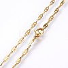 304 Stainless Steel Mariner Link Chain Necklaces NJEW-P226-03G-04-2