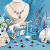 4 Sets Angle Shape Polymer Clay Rhinestone Pendants FIND-PH0009-14A-4