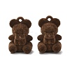 3D Bear Flocky Acrylic Pendants OACR-O003-01C-1