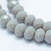 Faceted Rondelle Glass Beads Strands GLAA-I033-4mm-M-4