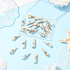 24Pcs 2 Colors Copper & Acrylic & Plastic Pendants FIND-SC0020-01-7